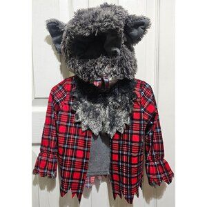 Spirit Halloween Baby Wittle Werewolf Costume 12-18 Months Hood Shirt Faux Fur